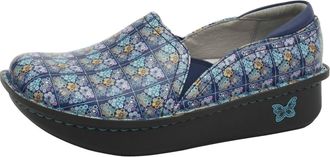Alegria Womens Debra Quilt Leather Shoes In Roses Blue