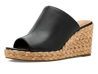 Lucky Brand Cabriah Espadrille Wedge Sandals Womens Sandals Black : 7.5 M, Leather