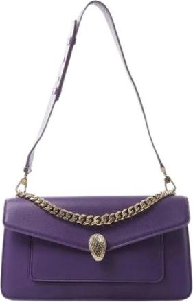 Bulgari Pre-owned Serpenti Forever Medium Shoulder Bag - Dames - Vintage Schoudertas - Paars - ONE Size - Leer - Vintage
