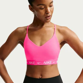 Nike Indy Light Support sportbeha voor dames (Hyperroze)