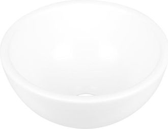 Differnz Ruz Waskom - 25x25x11.5cm - keramiek - rond - mat wit