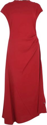 Staud Abito lungo Zaya drappeggiato - Rosso