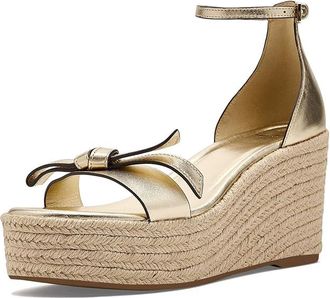 Kate Spade New York Loop Espadrille Wedge Sandals Womens Wedge Shoes Pale Gold : 9.5 M, Leather