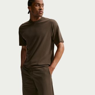Nike Mens 24.7 ImpossiblySoft Light Dri-FIT Short-Sleeve T-Shirt in Brown | IQ8273-212