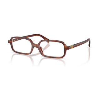 Miu Miu Glasses, female, Brown, Size: 53 MM Rectangle Eyeglasses