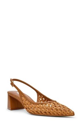 Steve Madden Robyn Pointed Toe Slingback Pump in Tan at Nordstrom, Size 9.5