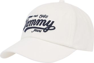 Tommy Jeans Baseball Cap TOMMY JEANS TJM ARCHIVE SCRIPT CAP, Herren, weiss (ancient wei&szlig;), Web, Baumwolle, unifarben, Caps Baseball Cap, Mit festem Schirm