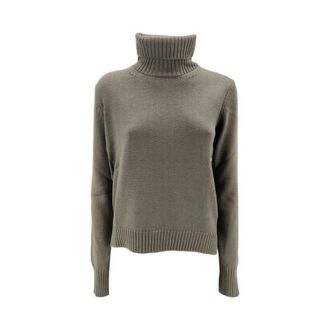 La Fileria Turtleneck Trui - Dames - Truien - Groen - Maat: L Wol