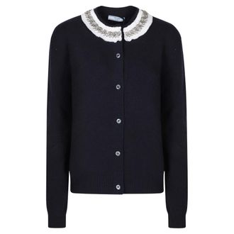Prada Truien & Vesten, Dames, Blauw, S, Cardigan