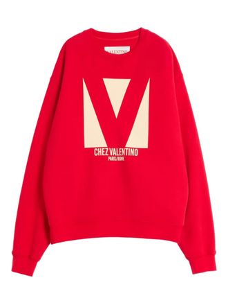 Valentino Garavani crew-neck sweatshirt - men - Cotton - M - Red