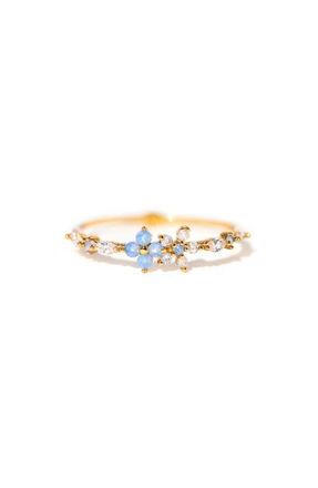 Girls Crew Blue Blossom Garden Ring in Gold at Nordstrom, Size 8