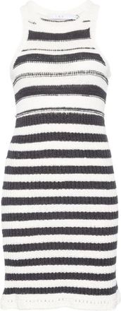 Iro BlackWhite Stripes Round Neck Mini Dress