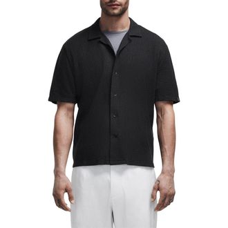 Rag & Bone Avery Seersucker Button-Up Shirt in Black at Nordstrom Rack, Size Xx-Large