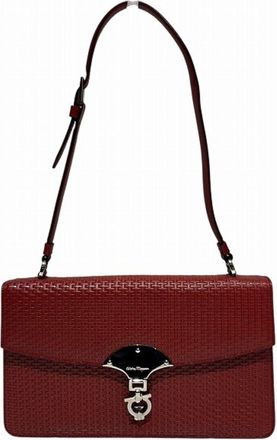 Ferragamo Gancini Leather Shoulder Bag (Pre-Owned)