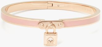 Kate Spade New York Womens Lock And Charm Bangle - Pink - One Size