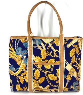 Loewe Blue Yellow Cotton Shoulder Bag Tote Bag (Pre-Owned)