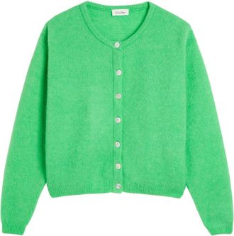American Vintage Vitow Brushed Alpaca and Wool-blend Cardigan - Green - S (UK8-10 / S)
