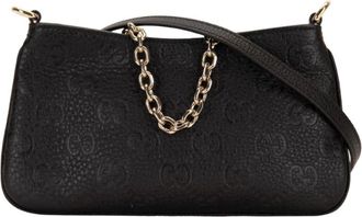 Gucci Schoudertas - Dames - Schoudertassen - Zwart - ONE Size - Leer - Tassen