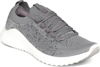 Aetrex Womens Carly Arch Support Sneaker In Grey