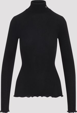 Prada Geribbelde gebreide top met col van Prada