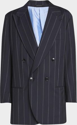 Giorgio Armani Men & apos;s Heritage Pinstripe Oversized Suit