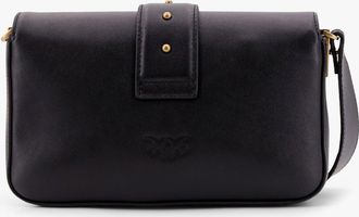 Pinko Womens Mini Love Bag Leather Crossbody Black Shoulder