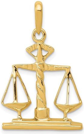 Diamond2Deal 14k Yellow Gold Scales of Justice Pendant