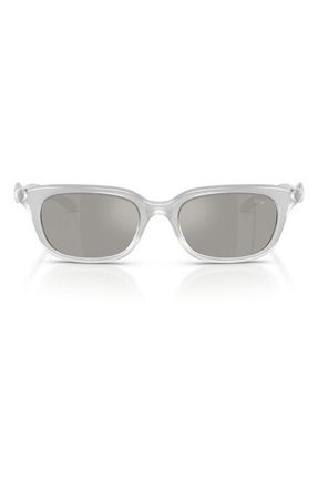 Diesel DL3013U 50mm Square Sunglasses in Cristal Metallic /Grey Silver at Nordstrom