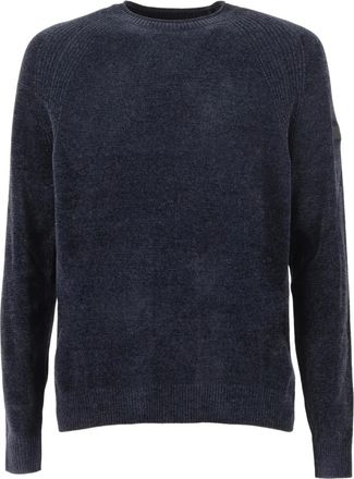 Roberto Ricci Design Maglione girocollo in velluto - Blu