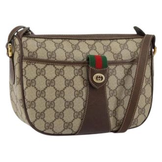 Gucci Pre-owned Cross Body Bags, female, Beige, Size: ONE SIZE Pre-owned Plastic Cross Body Bag