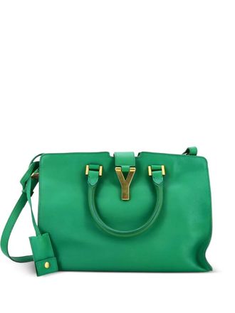 Saint Laurent Classic Y Cabas Leather Small satchel - Verde