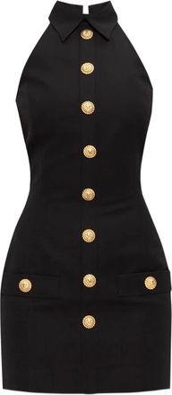 Balmain Abito corto con scollo allamericana - Nero