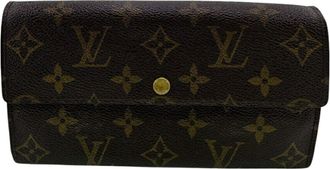 Louis Vuitton Monogram Brown Leather Wallet (Bi-Fold) (Pre-Owned)