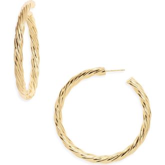 The M Jewelers NY The Kaia Twist Hoop Earrings in Gold at Nordstrom
