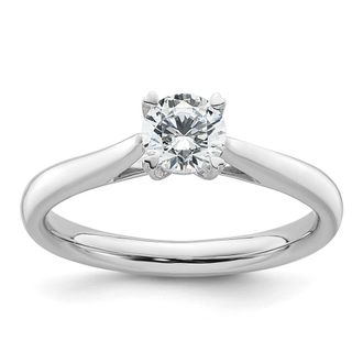 Diamond2Deal 14k Gold 1/2 Ct Lab Grown Diamond Round Solitaire Engagement Ring