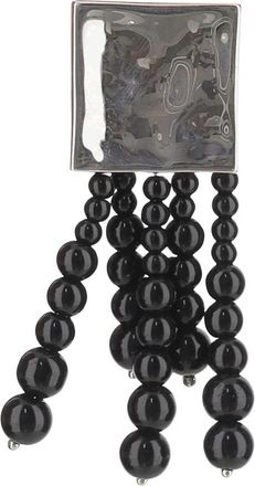 Niccol&ograve; Pasqualetti Sterling Zilver Onyx Parel Oorbel - Dames - Oorbellen - Zwart - ONE Size - Accessoires