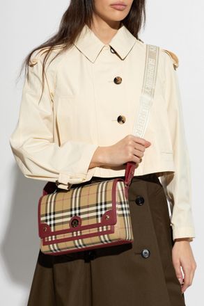 Burberry Shoulder Bag, Womens, Burgundy