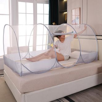 No Brand Mosquitera Para Cama - Tienda De Campa&ntilde;a Plegable Para Cama - Mosquitera Port&aacute;til De Viaje, Mosquitera Adecuada Para Beb&eacute;s, Dormitorios De Adultos, Ca