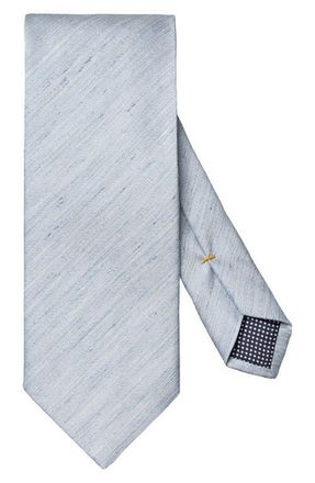 Eton Light Blue Solid Linen & Silk Tie at Nordstrom