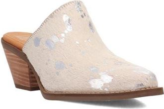 Dingo Cash Cow Genuine Calf Hair Mule in Silver at Nordstrom, Size 8.5