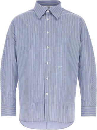 Givenchy Blue Logo Stripes Shirt