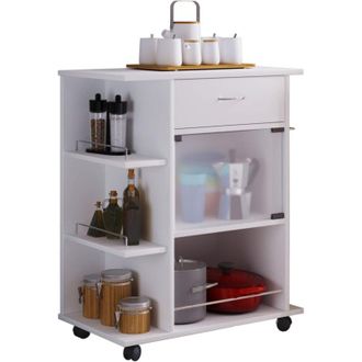 ebuy24 Carro De Cocina Vcm Carro De Picking Con Caj&oacute;n Y Estanter&iacute;a Dimensiones Carro De Cocina Aprox. Al. 80 X An. 65 X T. 39 Cm Rollbar Carro De Servicio - 