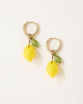 Fat Face FatFace Yellow Lemon Drop Earings