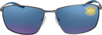 Costa TURRET Blue Mirror Polarized Polycarbonate Mens Sunglasses TRT 247 OBMP 63