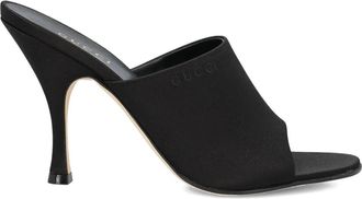 Gucci 95mm satijnen sandalen met hak - Zwart