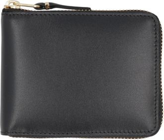 Comme Des Gar&ccedil;ons Gladleren Portemonnee met Muntvak - Dames - Portefeuilles - Zwart - ONE Size - Leer - Accessoires