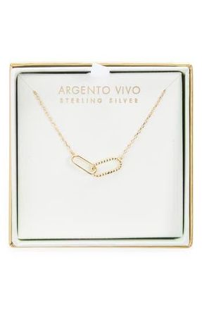 Argento Vivo Rope Interlock Pendant Necklace in Gold at Nordstrom Rack