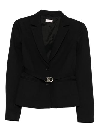 Liu Jo belted single-breasted jacket - Black