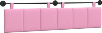 vidaXL Cabecero Colgante Rosa Tela Vidaxl