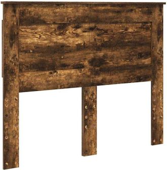 vidaXL Headboard with Headboard Smoked Oak 135 cm Engineered Wood vidaXL